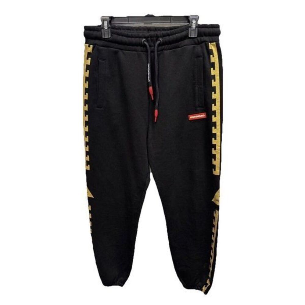 Sprayground X Sunflower Track Jogger Sweat Pants M Limited Edition Gold Graphic